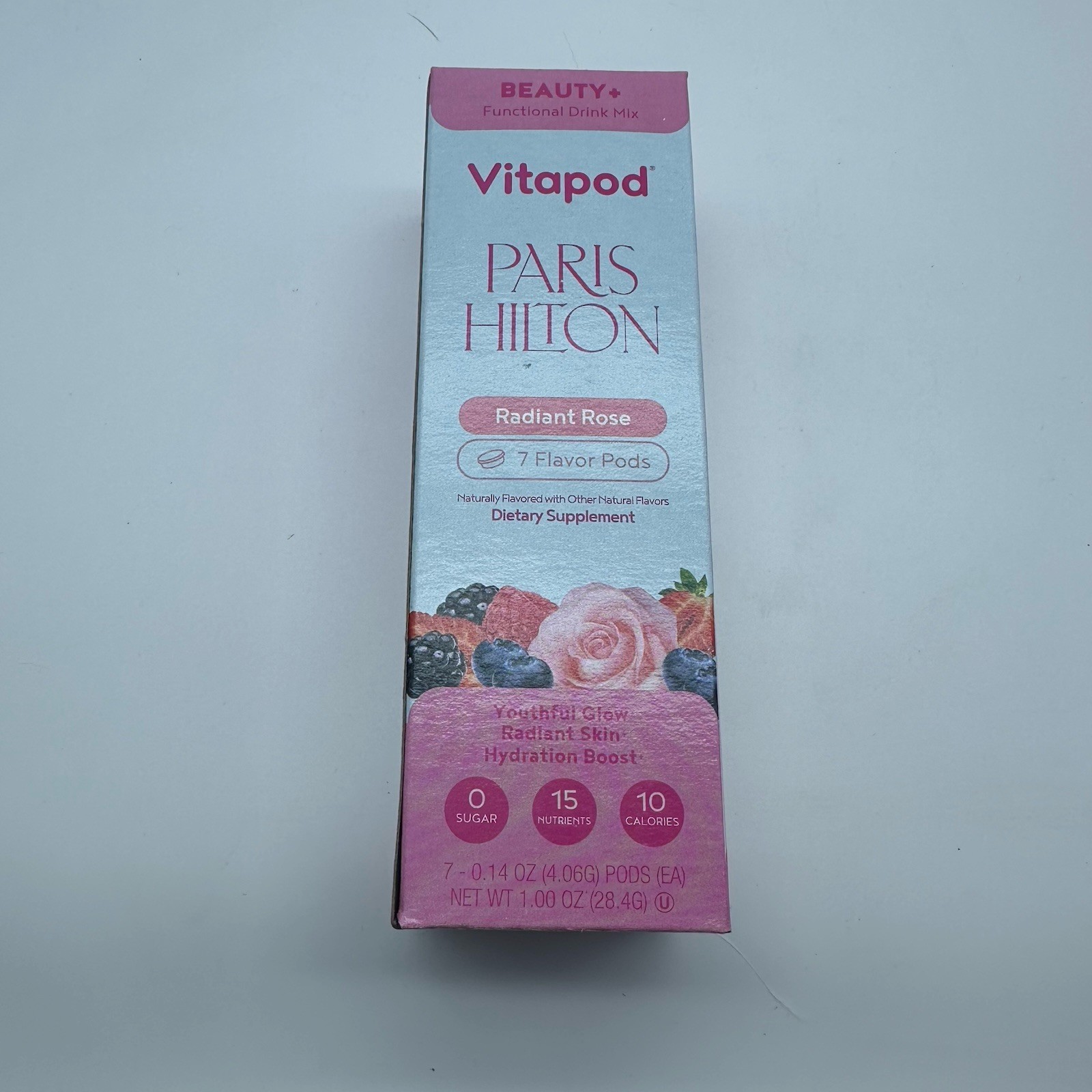 Vitapod Paris Hilton Radiant Rose Drink Mix Pods 5 Boxes (35 Pods) Exp 11/2026