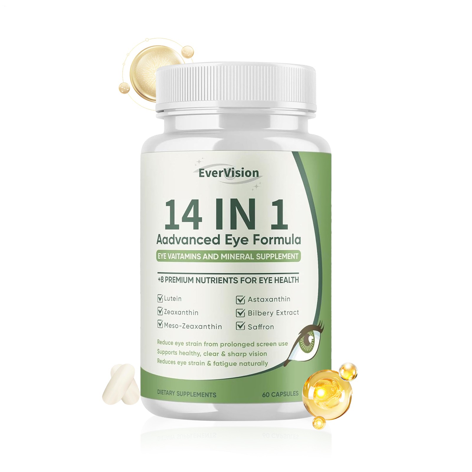 Evervision 14 Formula 1 Advanced Eye In Capsules Advanced Formula 60 Ct-