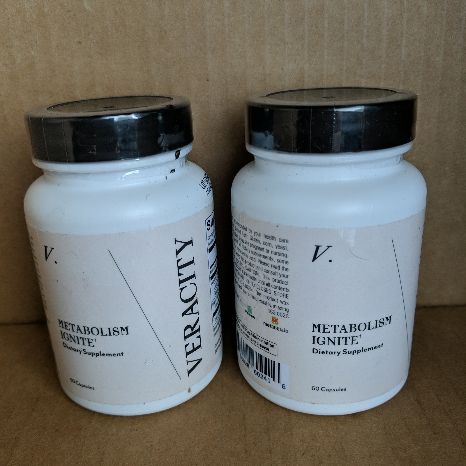 2 Veracity Metabolism Ignite Helps to Reduce Appetite 60 Caps EXP 1/27 Sealed