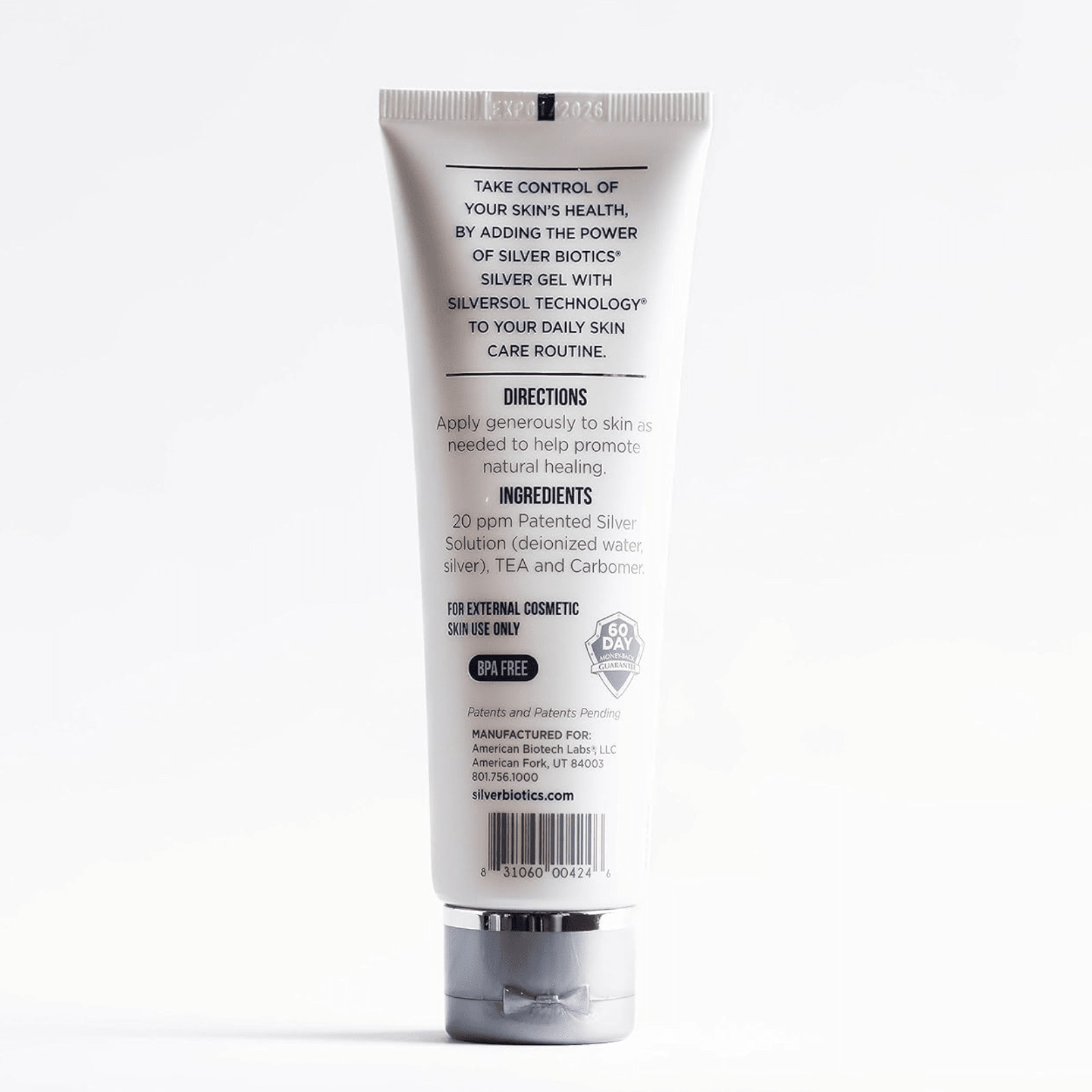 American Biotech Labs Silver Biotics Silver Gel 20ppm4Oz Antibacterial
