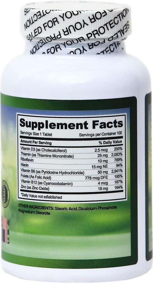 High B Complex Vitamins for Women with Riboflavin (100 tabs) Exp:07/26