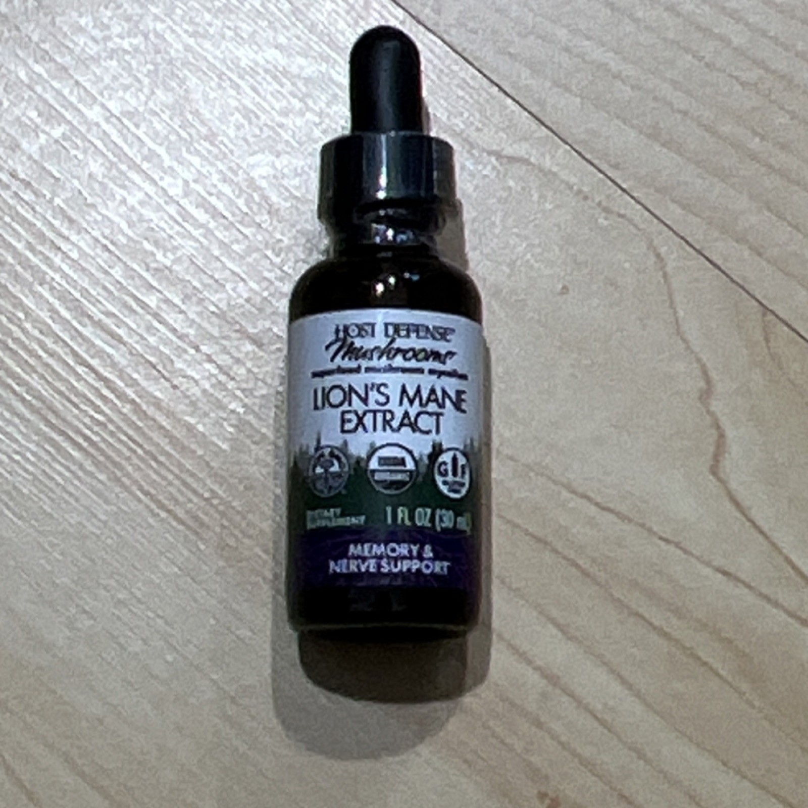 Host Defense Lion’s Mane Extract Memory & Nerve Support 1 fl oz USDA Organic
