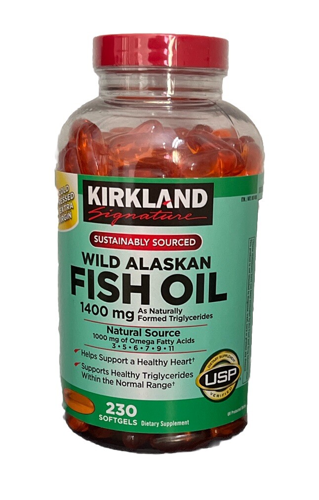 Kirkland Signature Wild Alaskan Fish Oil 1400mg 230 Count