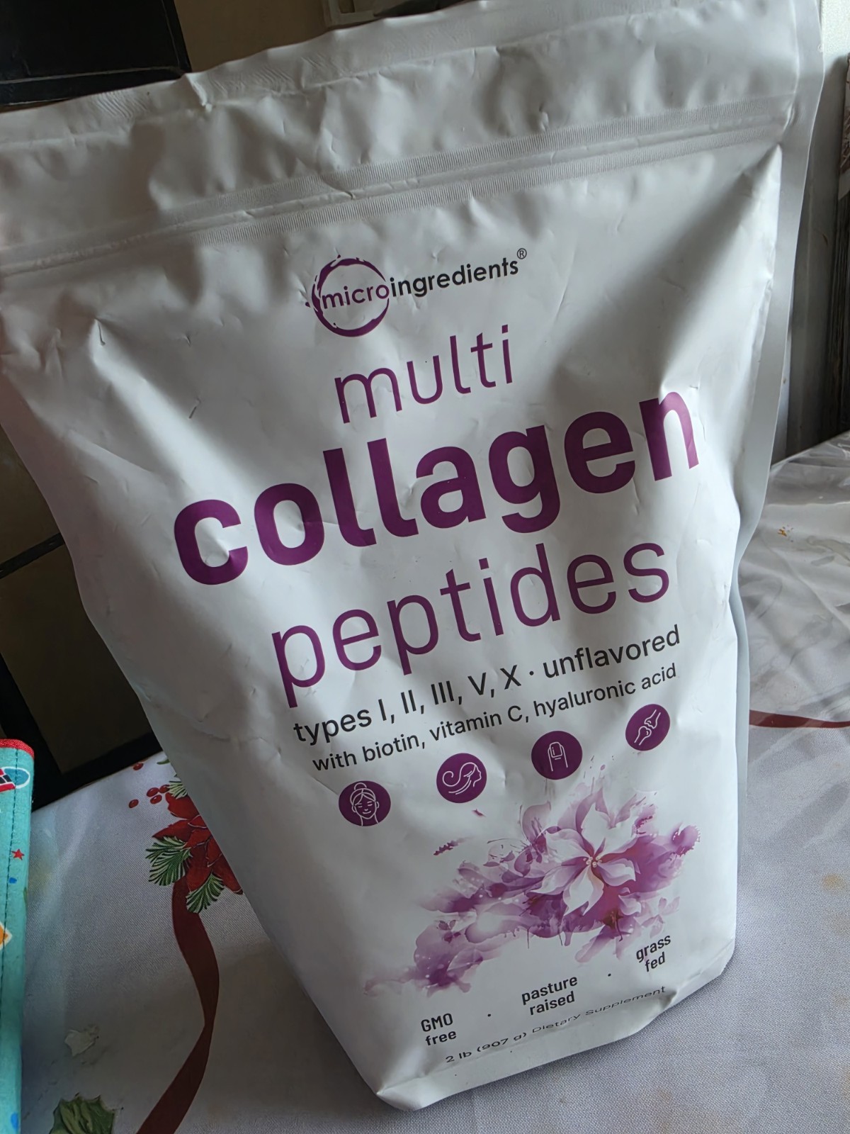 Microingredients Multi Collagen Peptides Powder Unflavored 2 lb (907g)