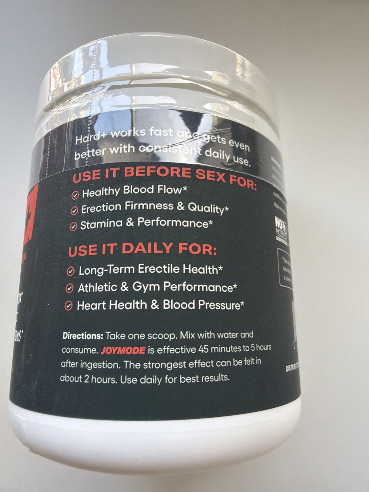 JOYMODE HARD+ Nitric Oxide Booster Lemon Powder 270g Jar 30 Servings