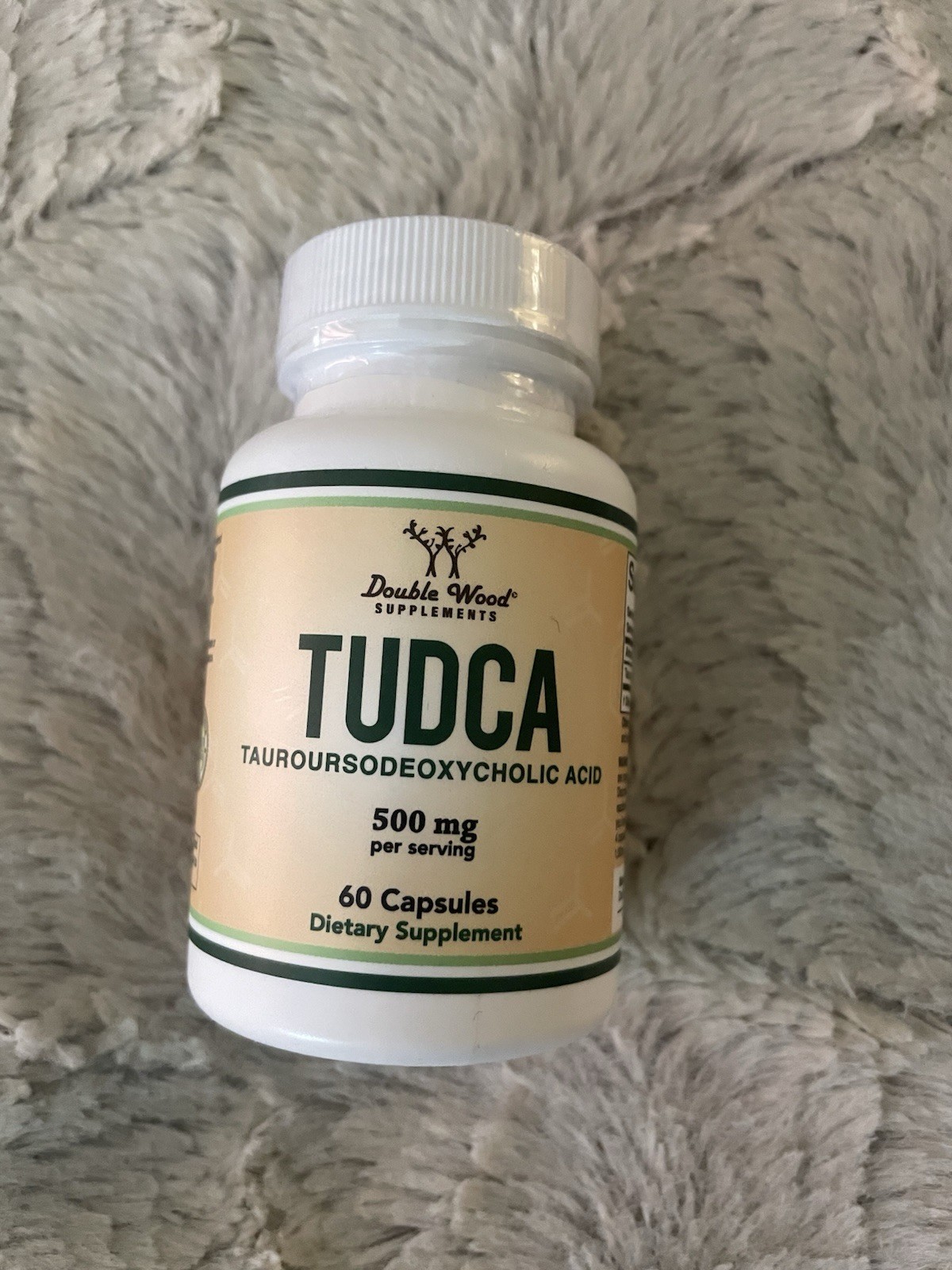 Double Wood Supplements TUDCA 500mg Liver Health 60 Capsules Exp 03/2028