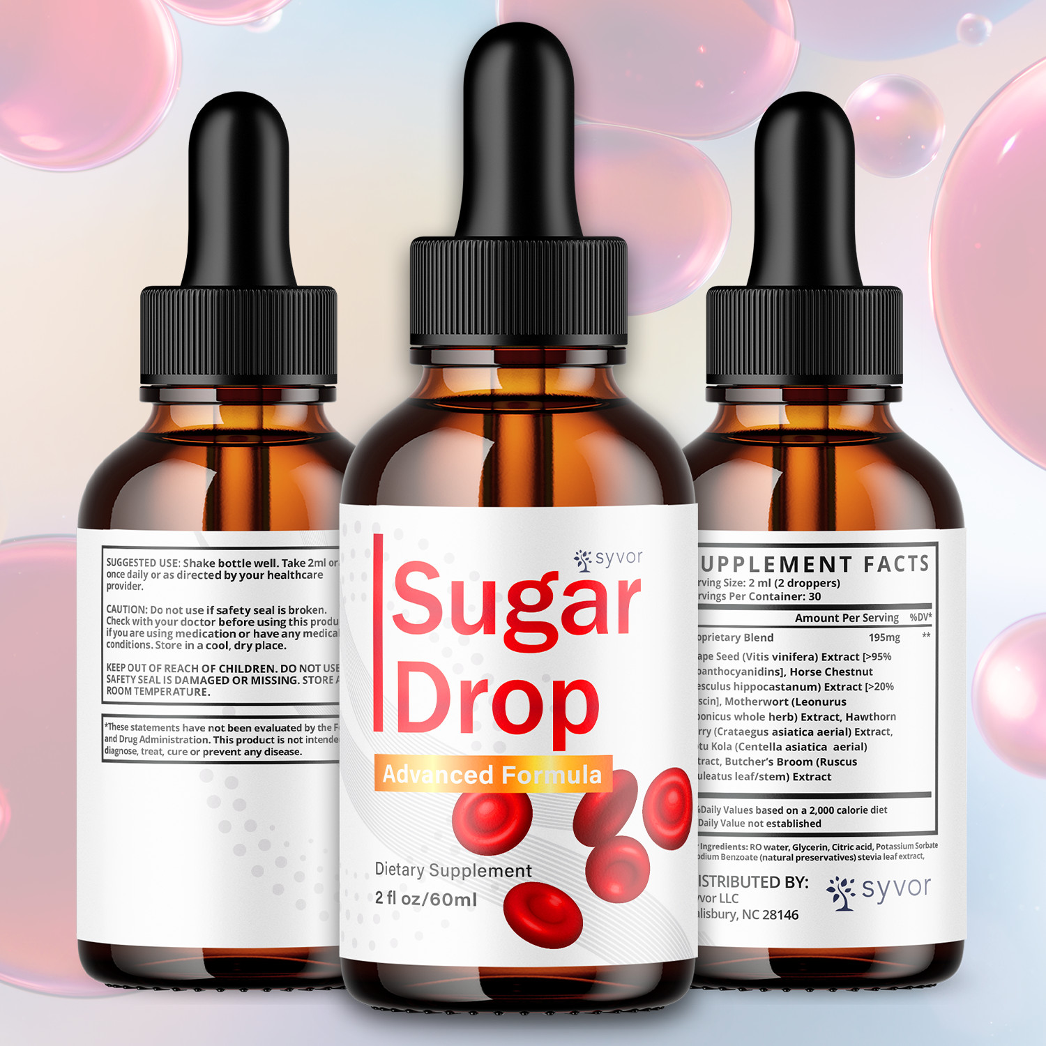 (1 Pack) Sugar Drop Advanced Blood Max Support SugarDrop Supplement 30 Servings