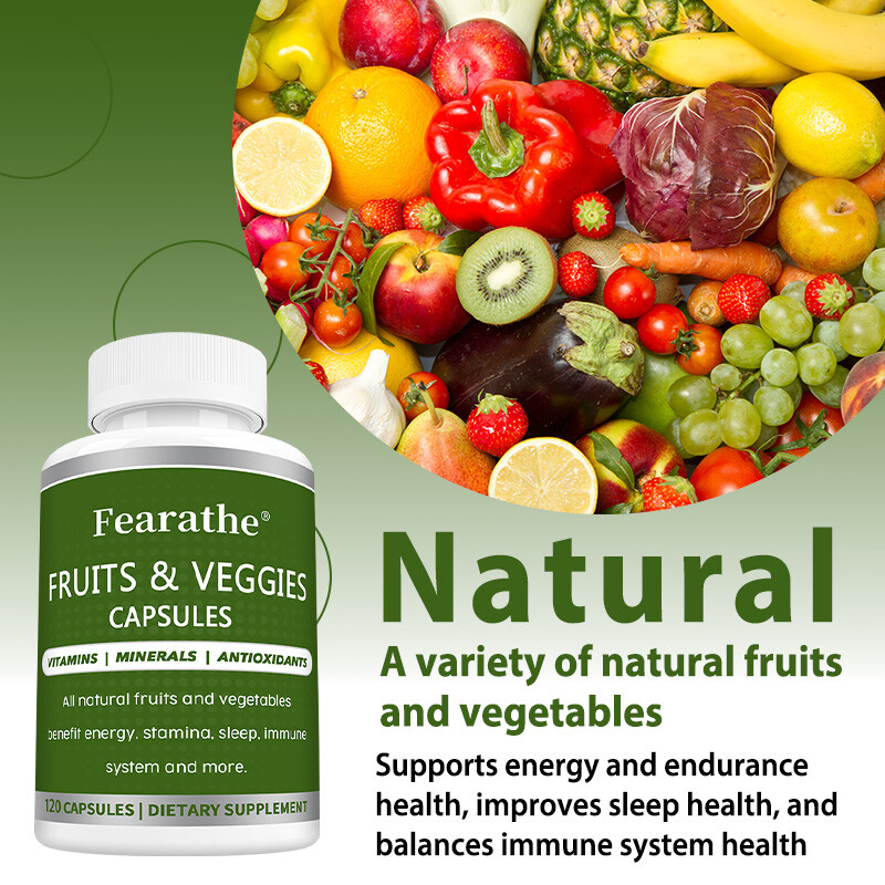 Fruits and Veggies Capsules Whole Food Supplement with Vitamin & Mineral