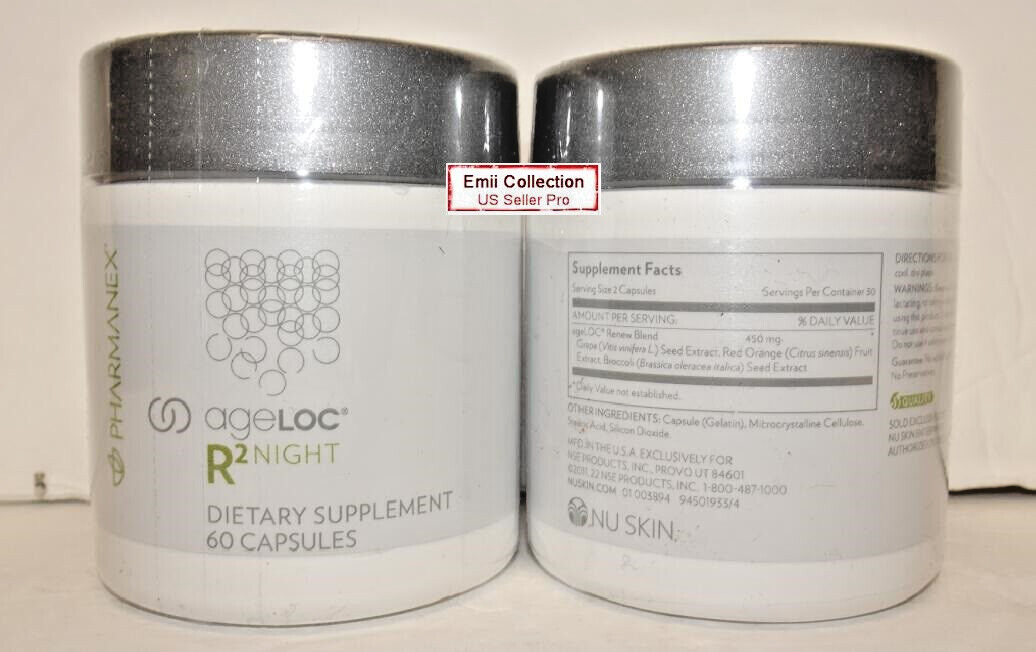 Nu Skin Nuskin Pharmanex ageLOC R2 Night 60 Capsules Sealed