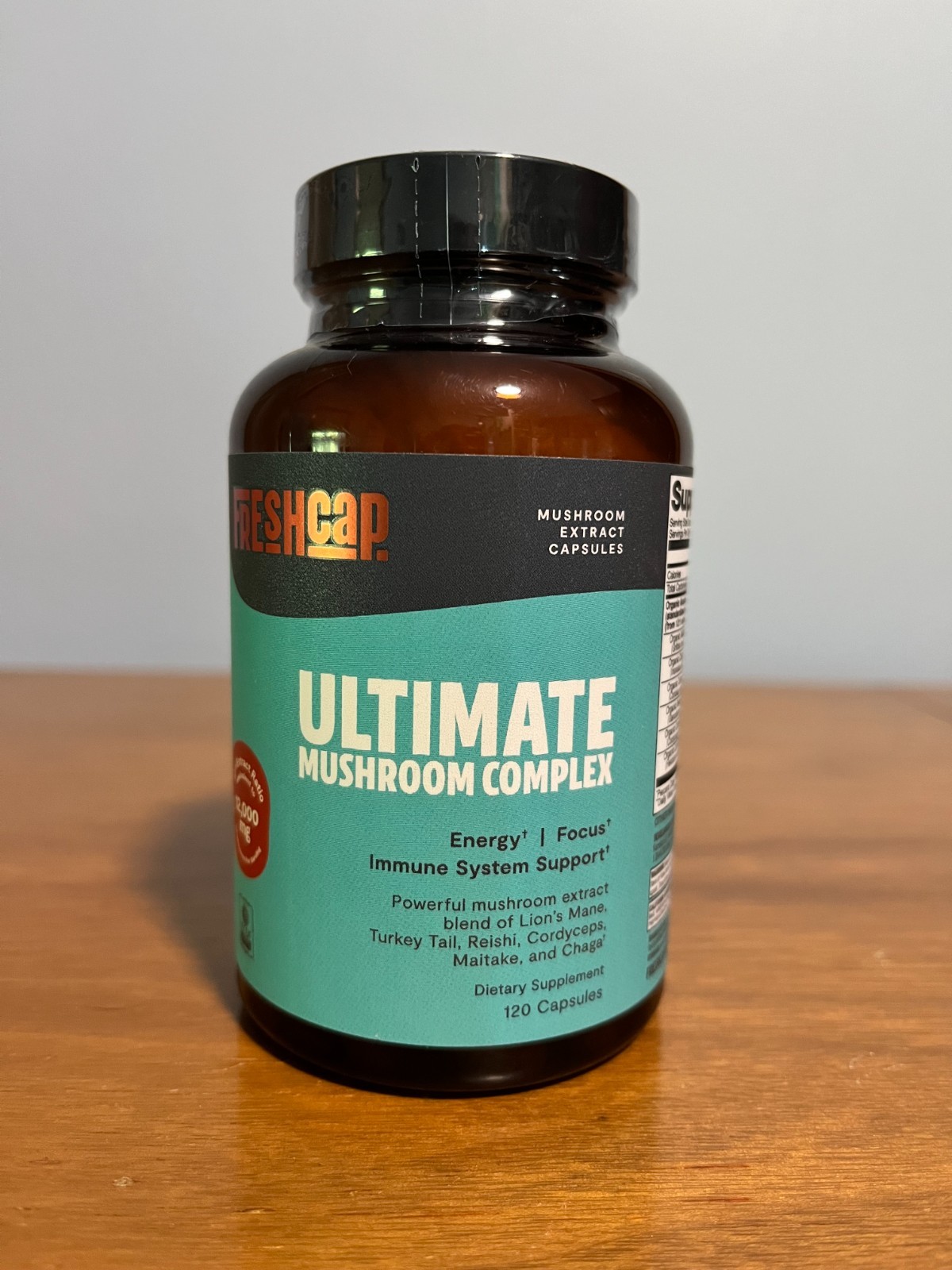 FreshCap Ultimate Mushroom Complex Capsules Lion’s Mane Chaga Reishi Vegan 120ct