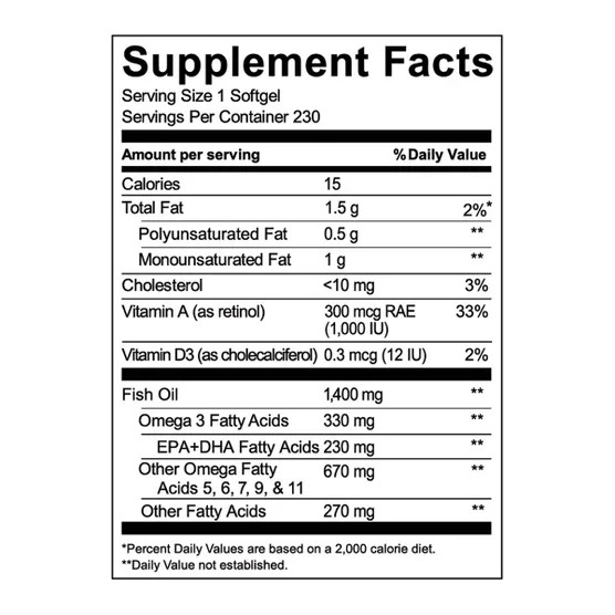 Kirkland Wild Alaskan Fish Oil 1400 mg 230 Softgels Omega 3 Heart Health