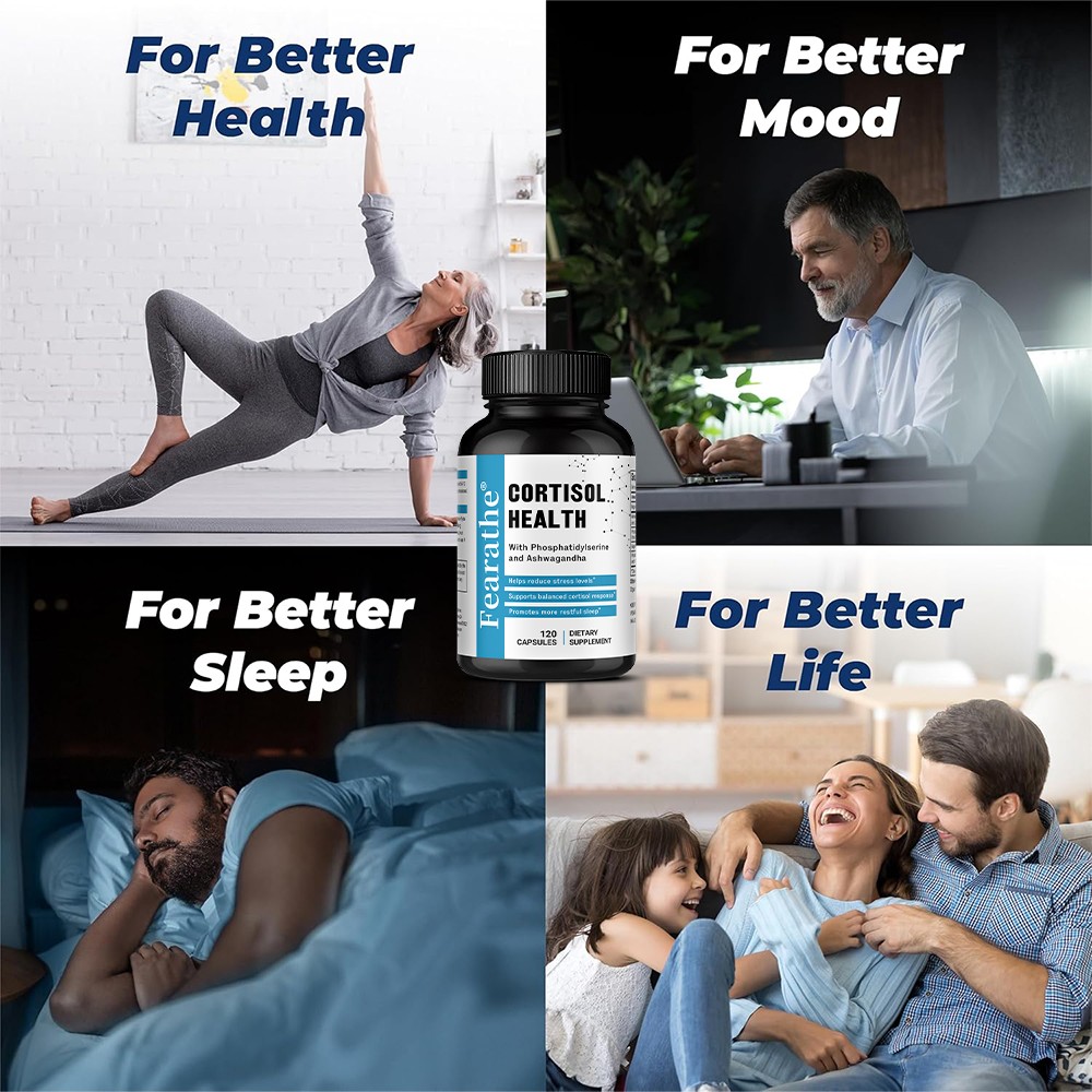 Cortisol Health Supplements Manage Stress Immunity Mental Clarity 30-120 Pills