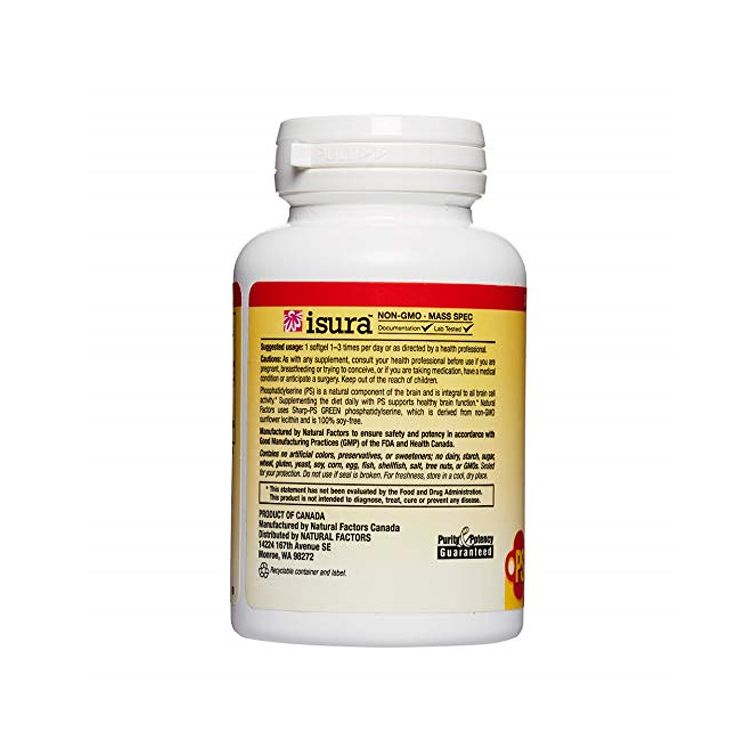 Natural Factors Phosphatidylserine 100 mg, 60 Softgels