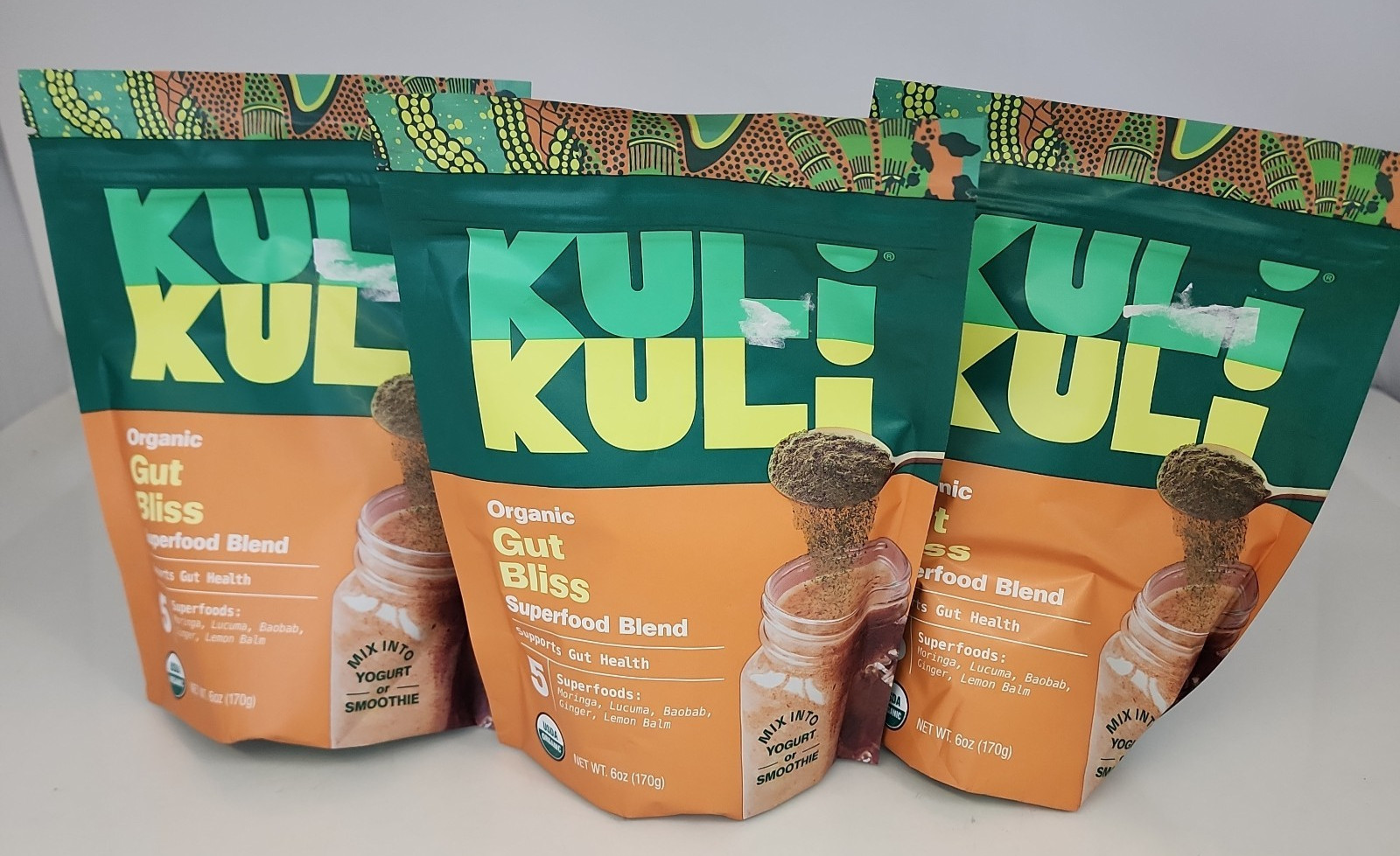 3 Kuli Kuli Organic Gut Bliss Superfood Blend 6oz Ea Exp 11/26