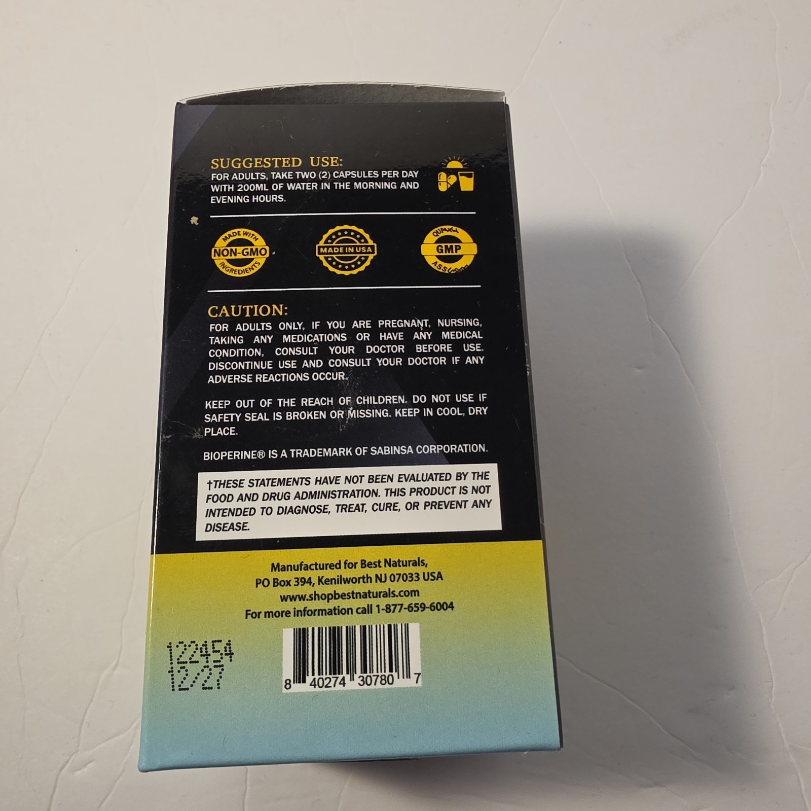 Best Naturals Brain Support Vitamin B6 Folate B12 Ginkgo DMAE Capsules 90ct