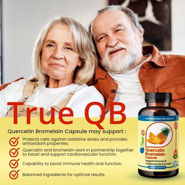 TrueMed Quercetin Bromelain Supplement Support Immune / Cardiovascular Function