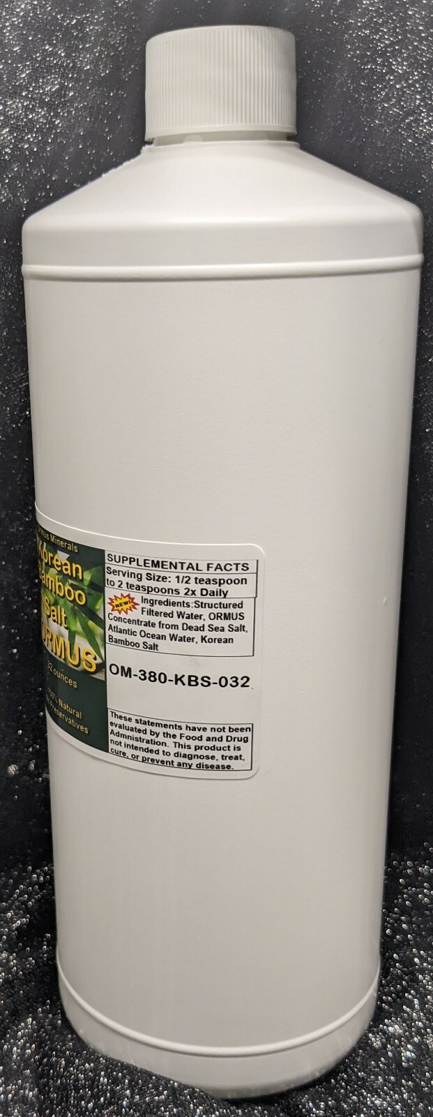 Korean Bamboo Salt Ormus Mental Health Clarity Potassium Immunity 32oz
