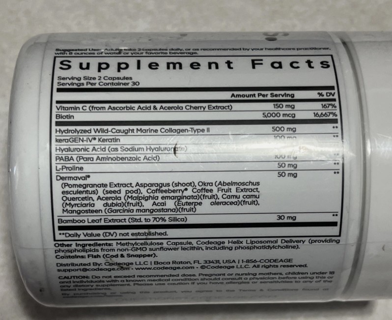Hair Skin Nails Vitamins, Platinum, 60 Vegetable Capsules EXP 5 2028+