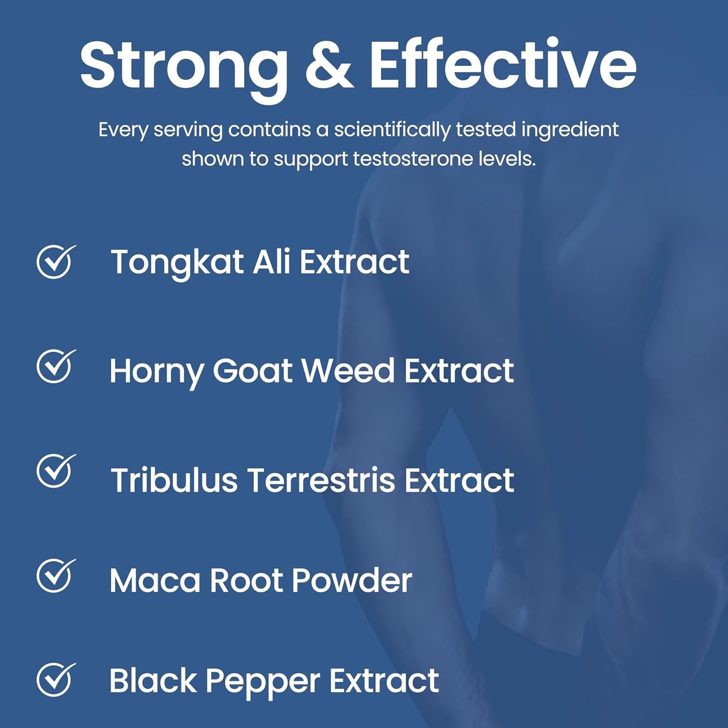 Male Testosterone Booster, 3rd Party Tested Maca, H Goat Weed Stamina Muscle NEW
