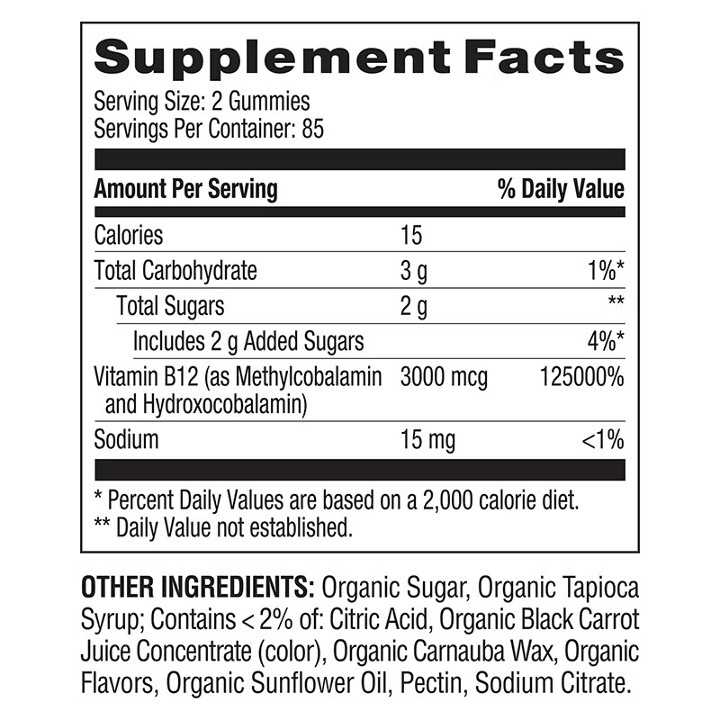 Berkley Jensen Vitamin B12 3,000mcg Gummies, 170 ct.