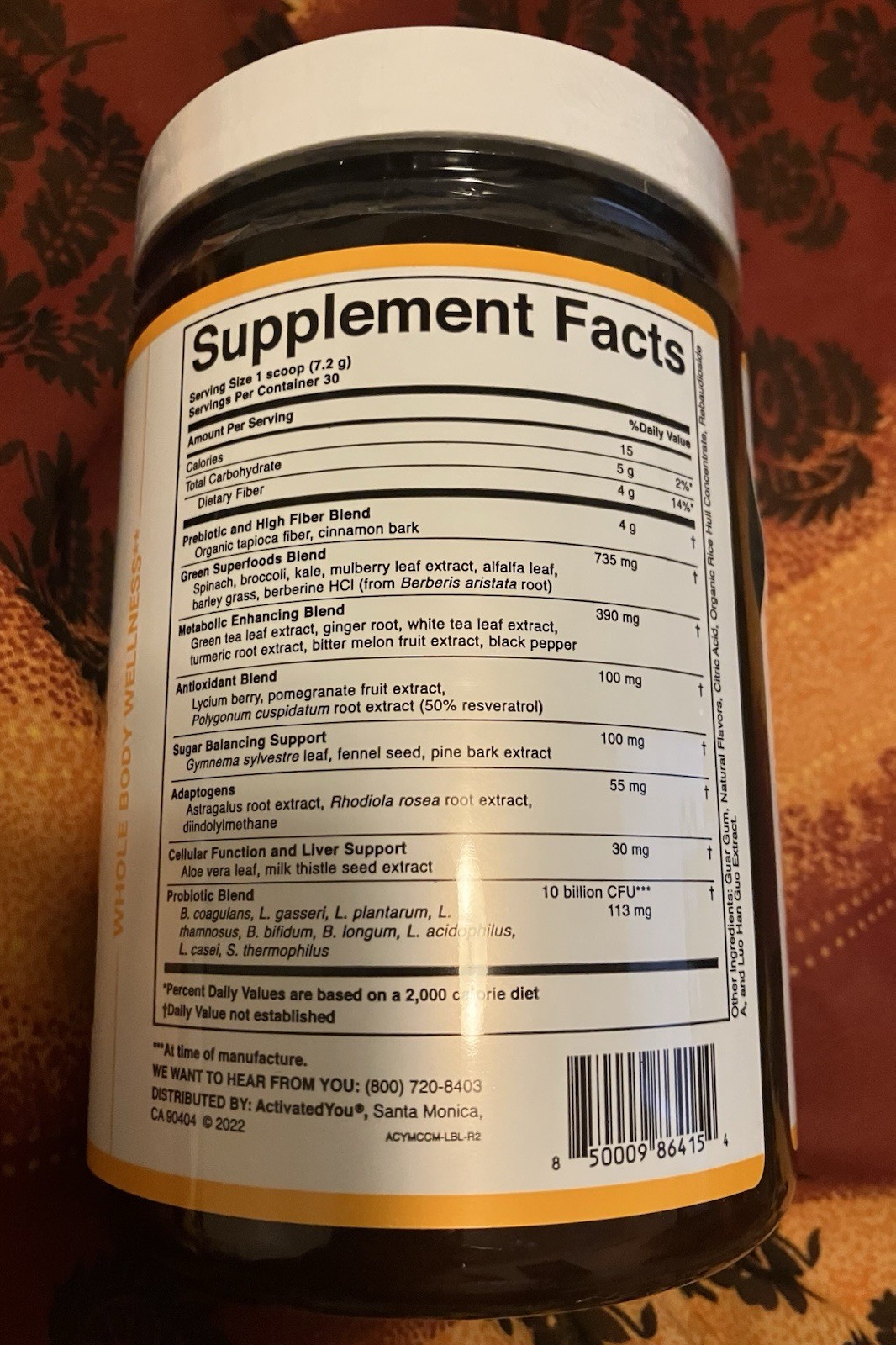 ActivatedYou Morning Complete Green Superfoods Citrus Medley