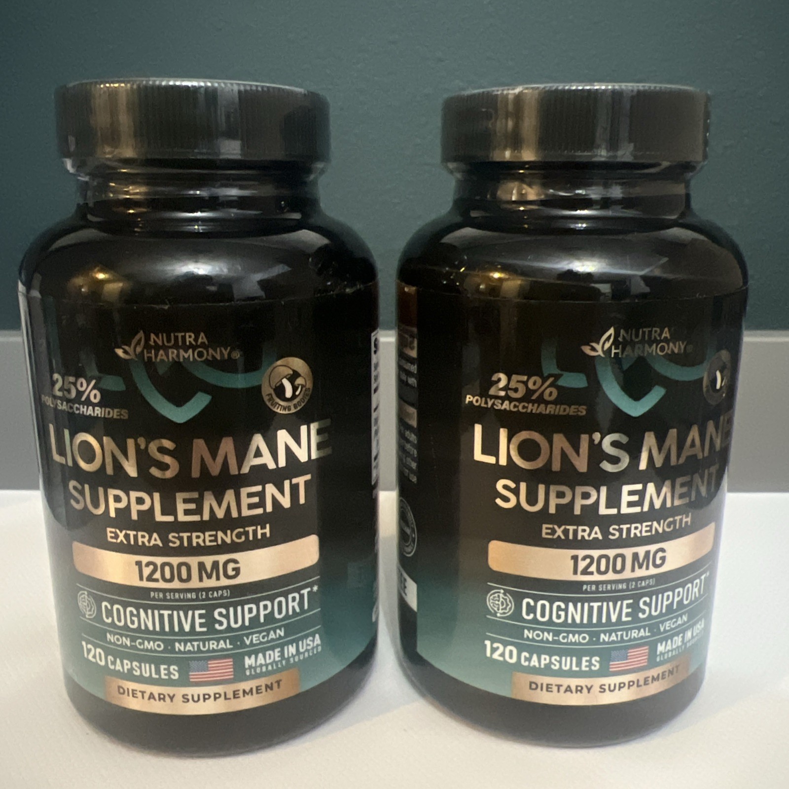 2X Nutra Harmony Lion’s Mane Supplement 1200mg 120 Capsules EXP 6/26