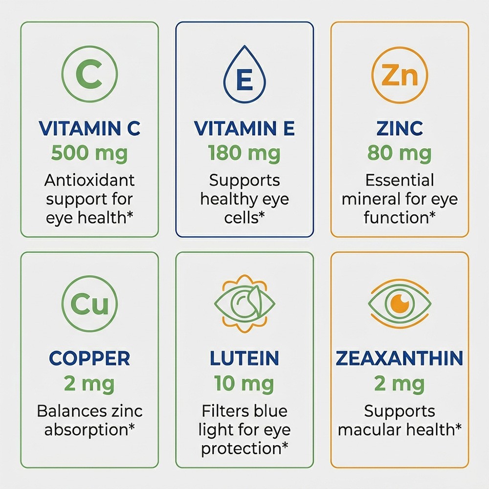 Eye Vitamin Formula with Lutein&Zeaxanthin for Blue Light Protection 30~120 Caps