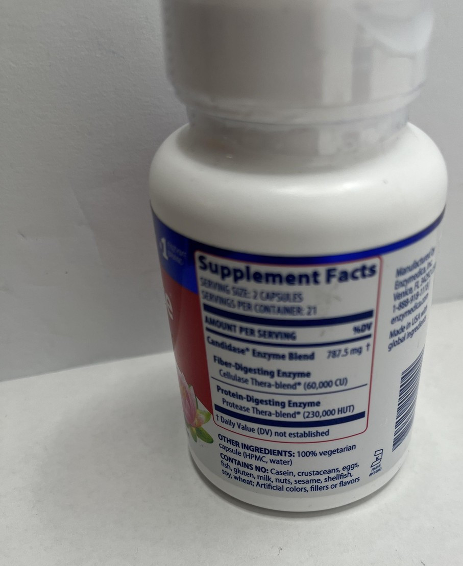 Enzymedica 2pk Candidase Enzyme 42 Caps per Exp 04/27 Yeast Support Digestive
