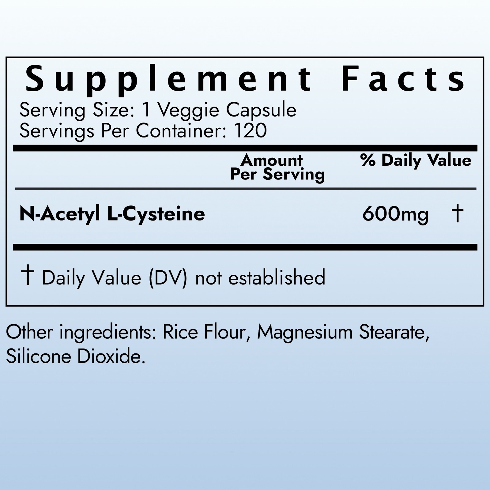 NAC – 120 capsule , N Acetyl L Cysteine