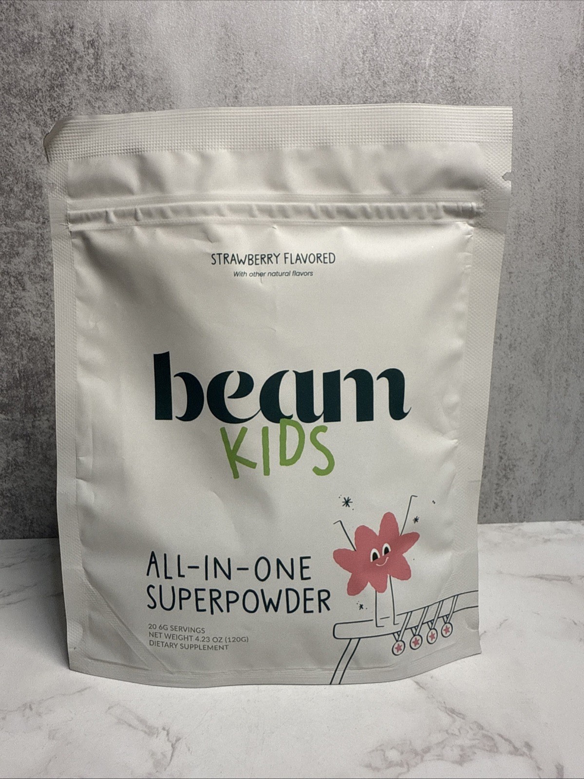 beam Kids All-In-One Superpowder Strawberry Flavor 4.23oz