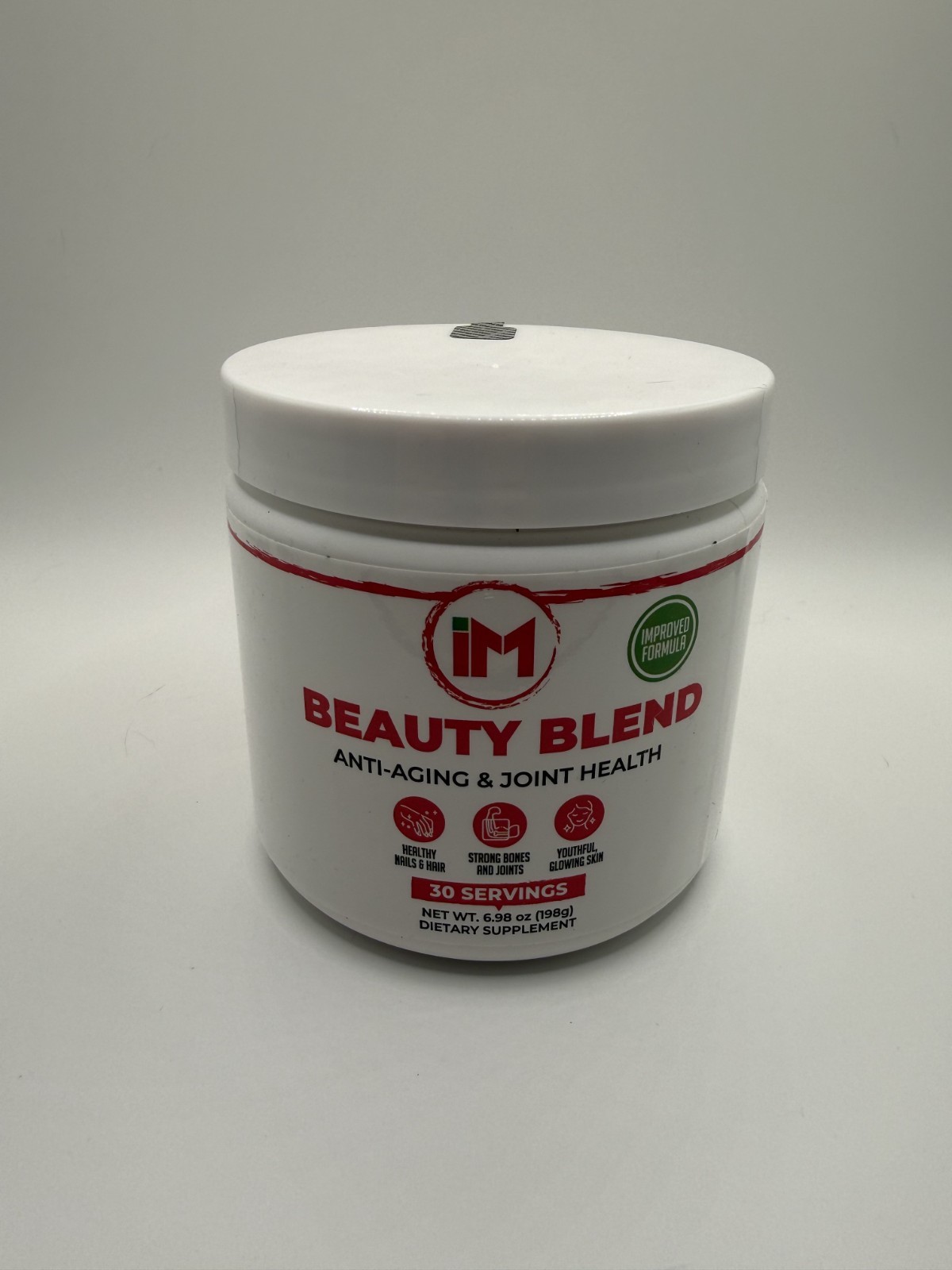 IM Beauty Blend Anti-Aging & Joint Health Powder Collagen Hyaluronic Acid 6.98oz