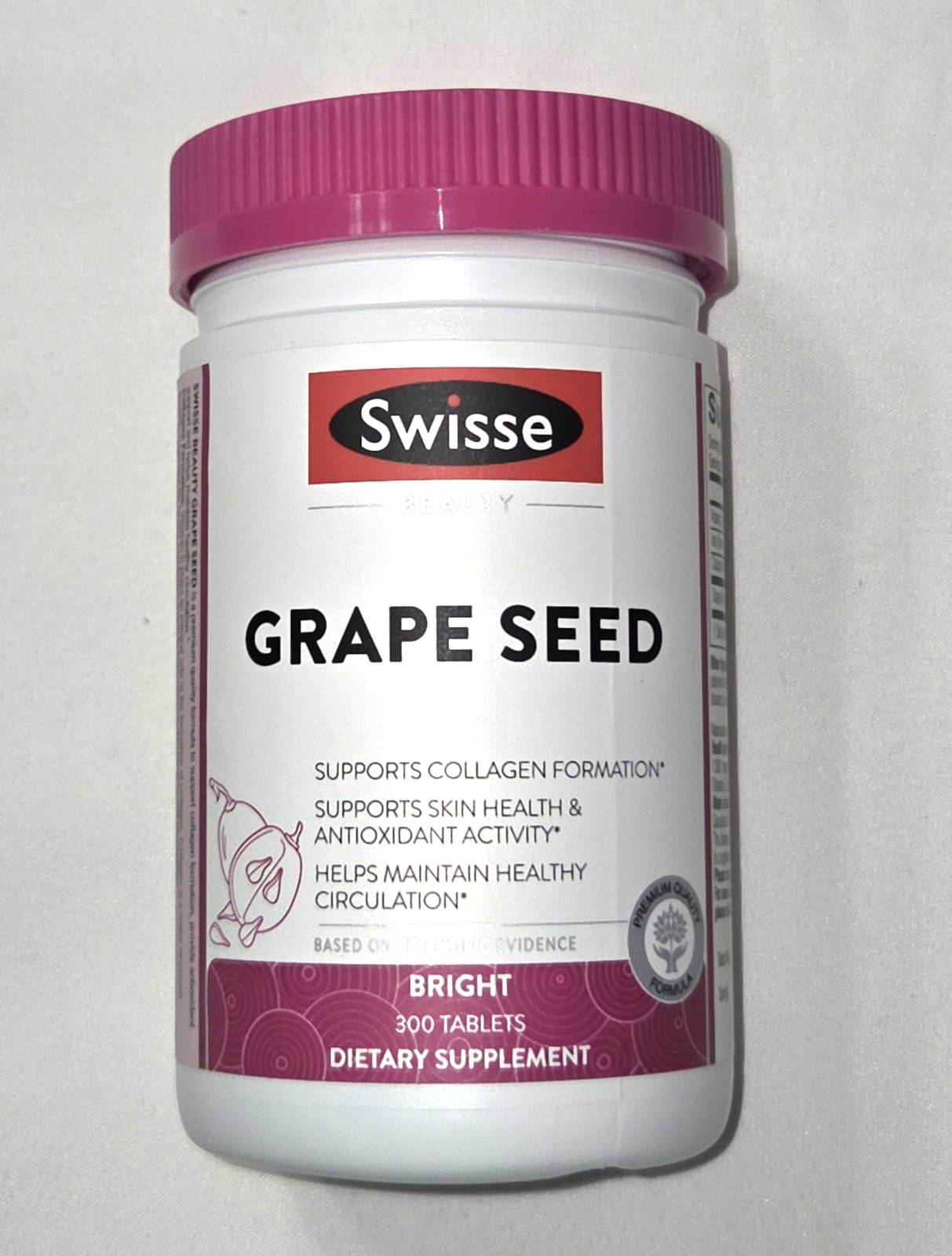 Swisse Grape Seed Extract Grapeseed Antioxidant Supplement w/ Vitamin C 300 CT