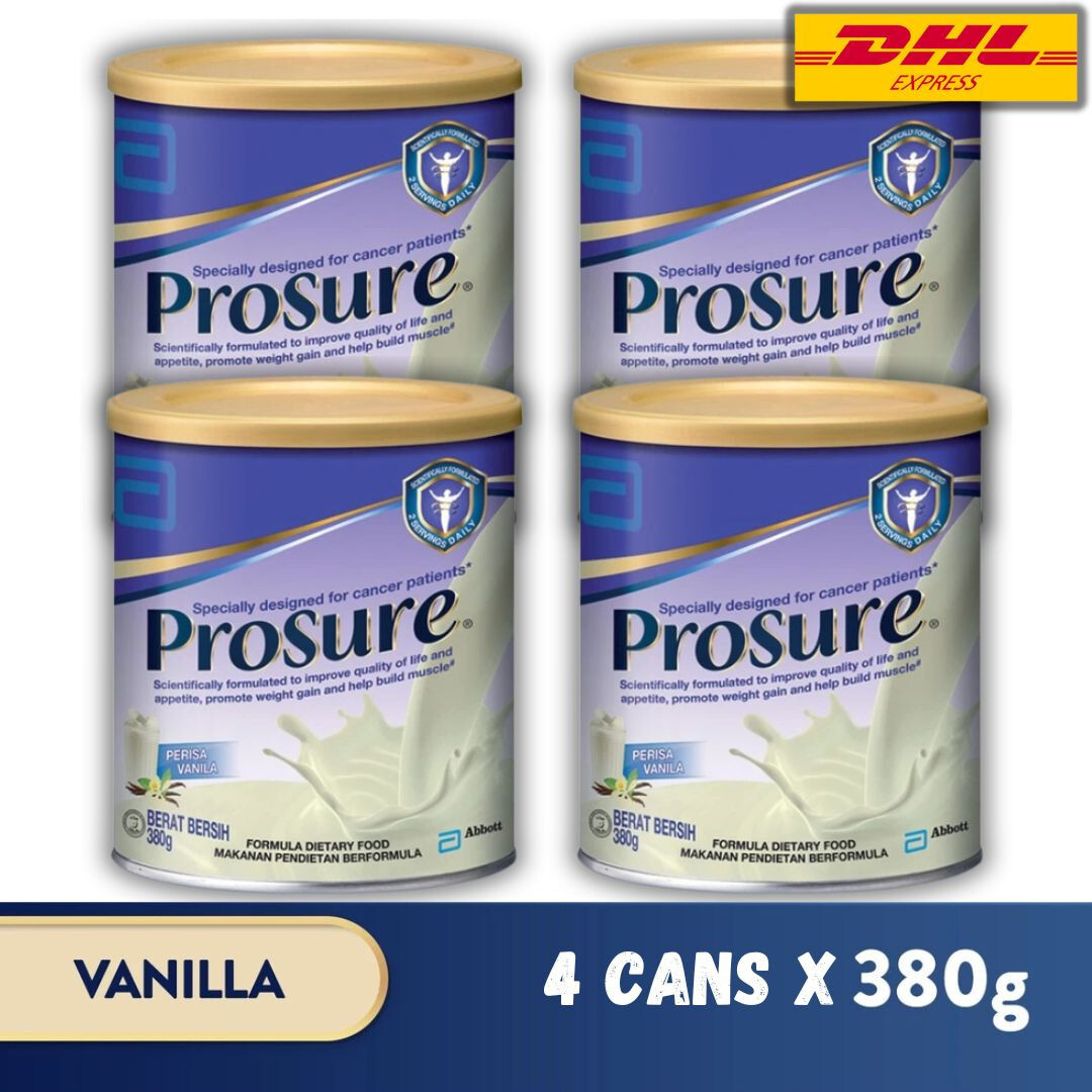 4 X Abbott Pro sure Milk (High Protein, Prebiotic & EPA) 380g FAST SHIPPING DHL