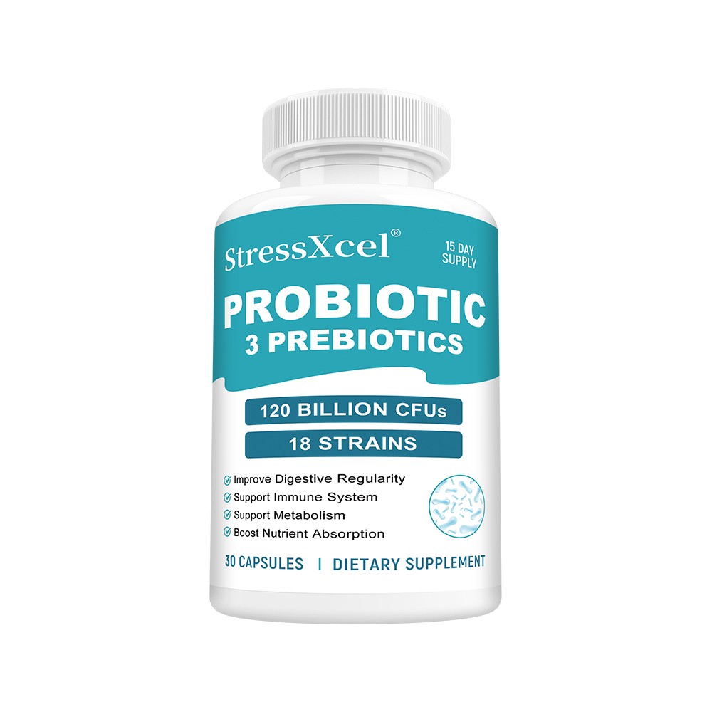 Probiotics 120 Billion CFUs 18 Strains 3 Prebiotics Digestive Enzymes For Unisex