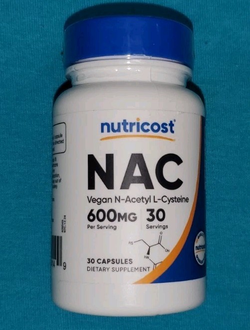 Nutricost N-Acetyl L-Cysteine (NAC) 600mg, 60 VegCaps GF – Non-GMO – EXP 06/2028