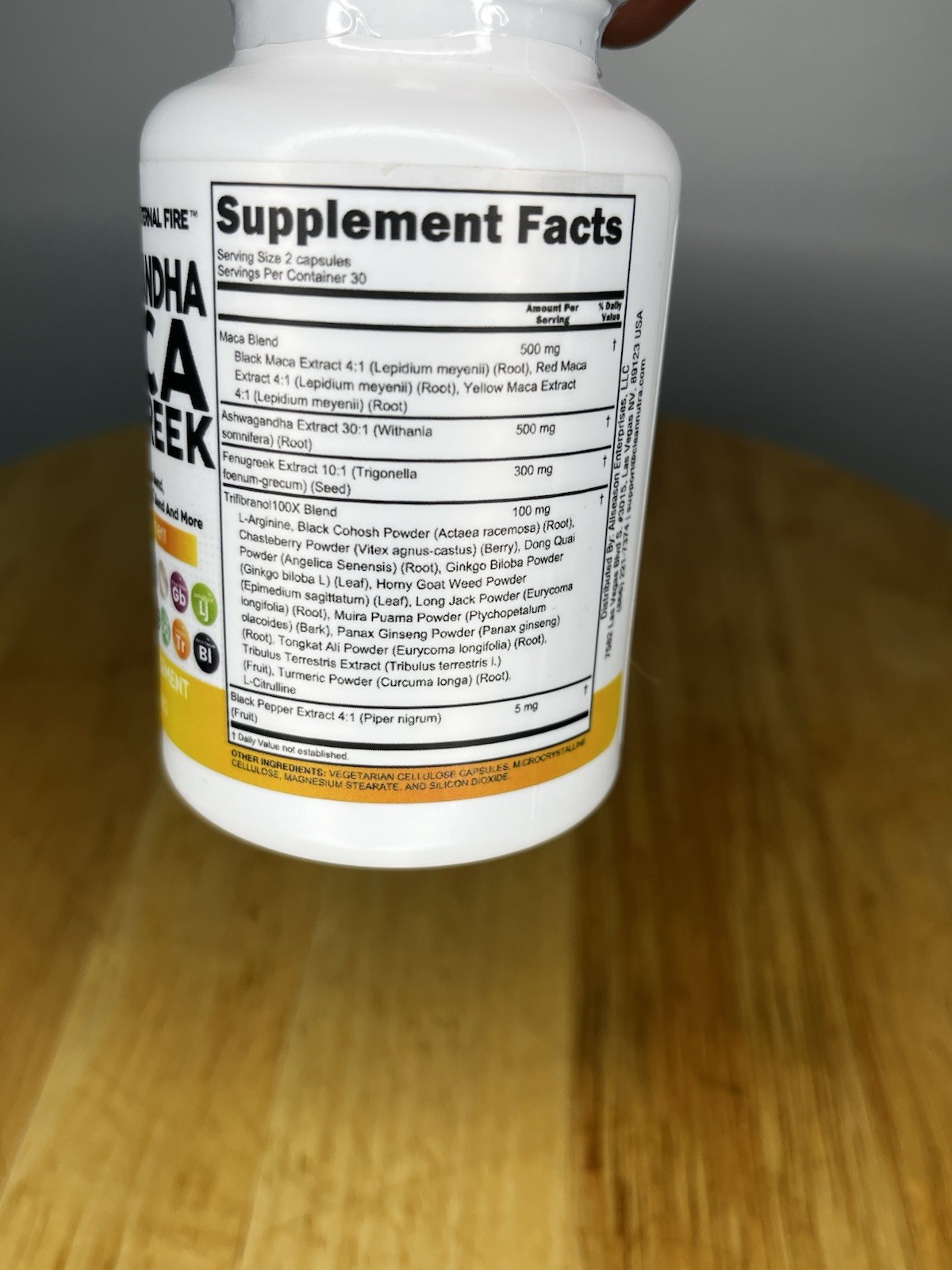 Clean Nutraceuticals Ashwagandha Maca Fenugreek Blend 60 Capsules