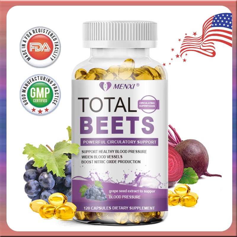 Total Beets Circulation Superfood Beet Root with Blood Pressure Support 120ct