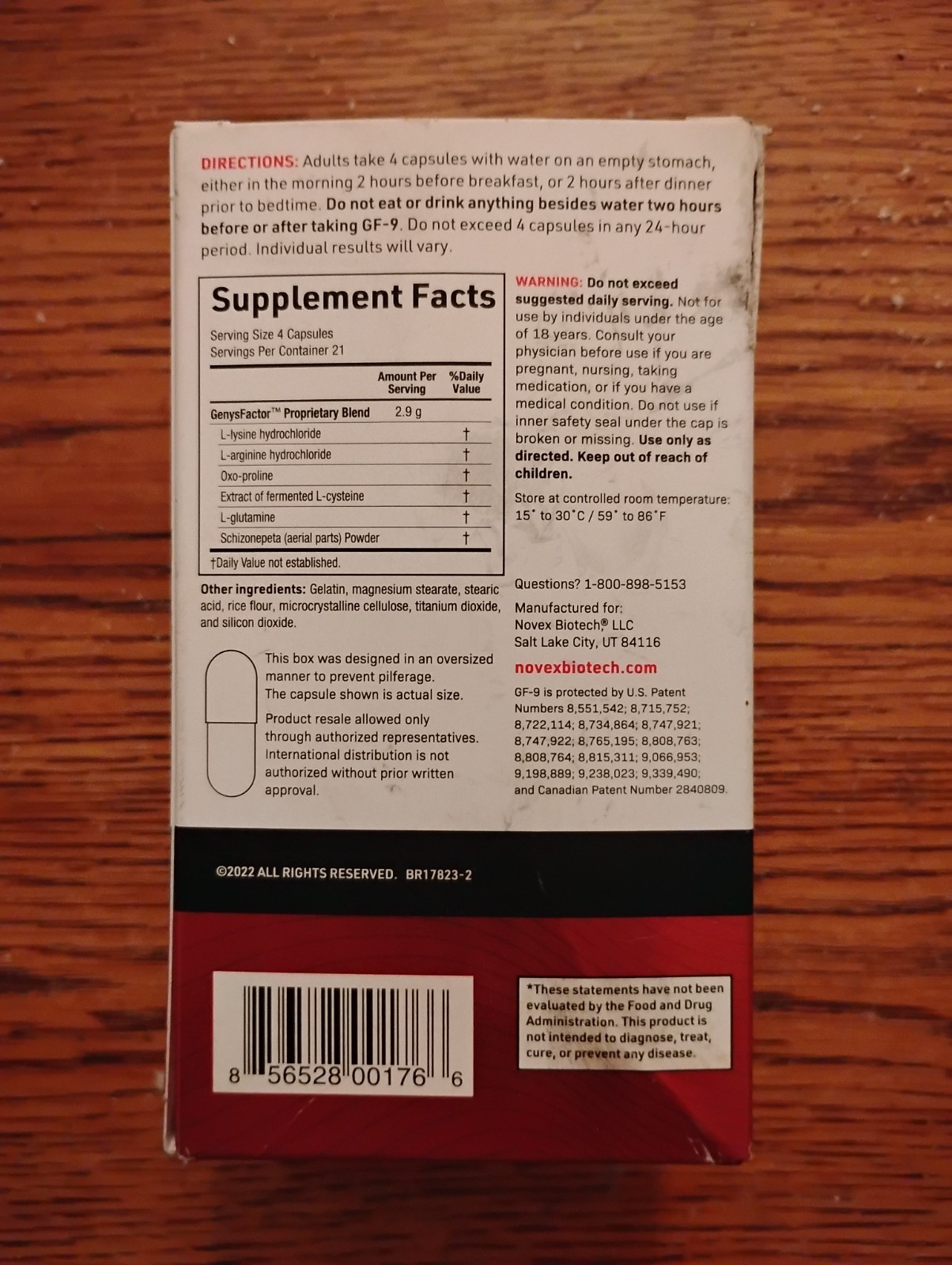 Novex Biotech GF-9 GH Boosting Supplement 84 Count – EXP 05/2028