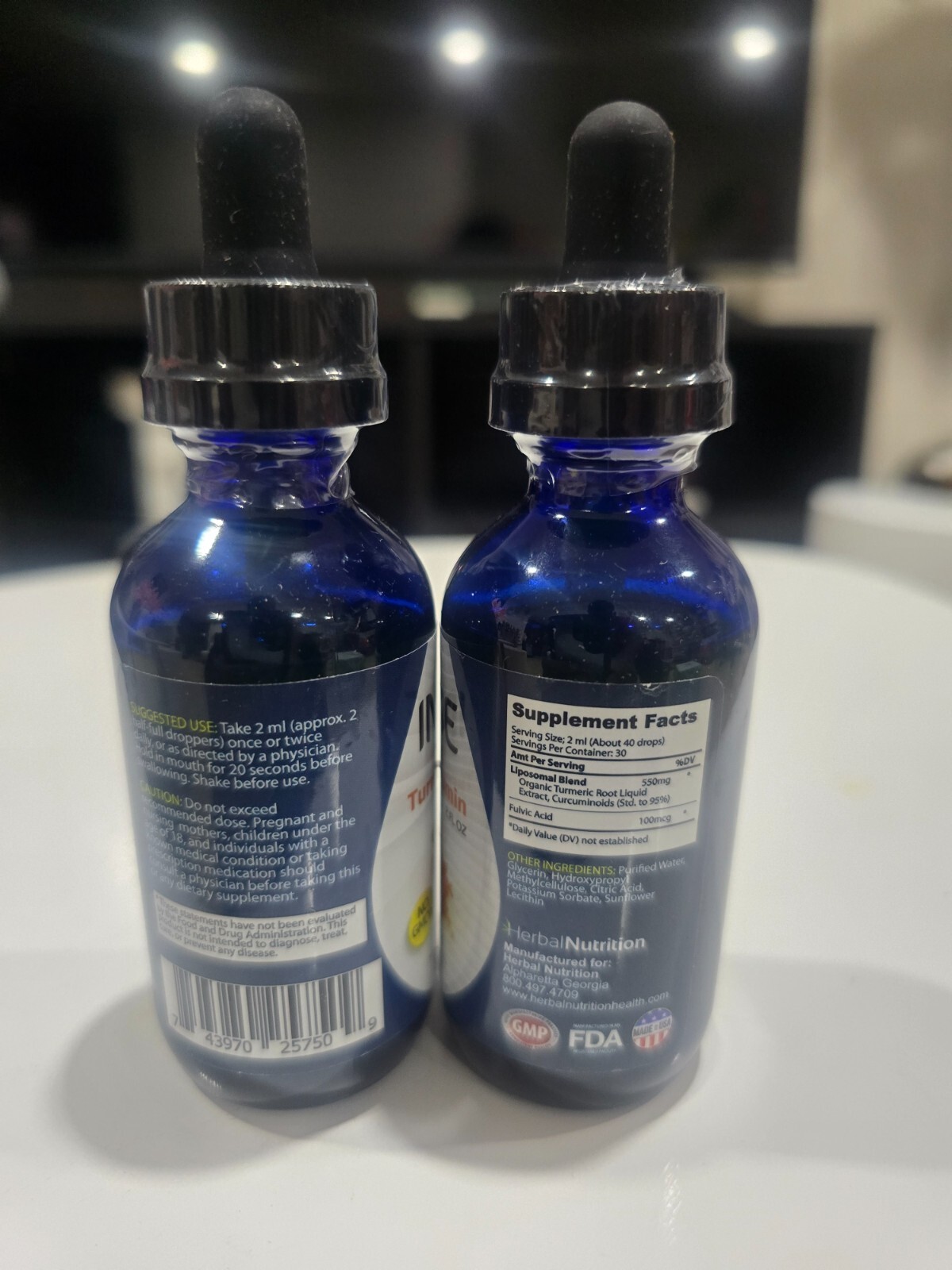 Liquid Turmeric Curcumin Liposomal Pain Relief Product (2-PACK) fast shipping.