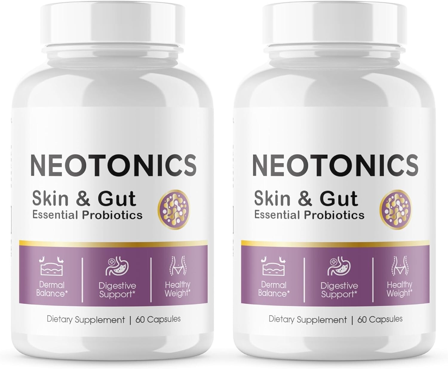 5 PK NEOTONICS PRO BIOTICS Skin & Gut Health GUMMIES 300 CT