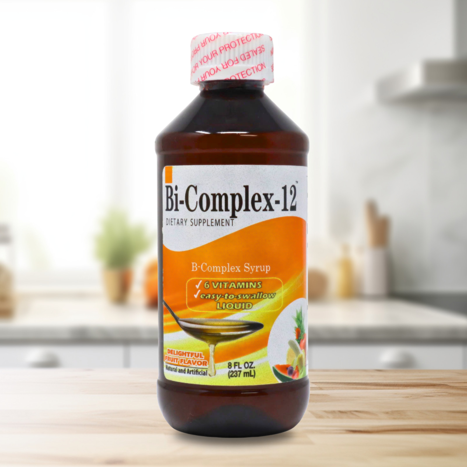 B Complex Syrup Dietary Supplement, Fruit Flavor – 8 fl oz (237ml)