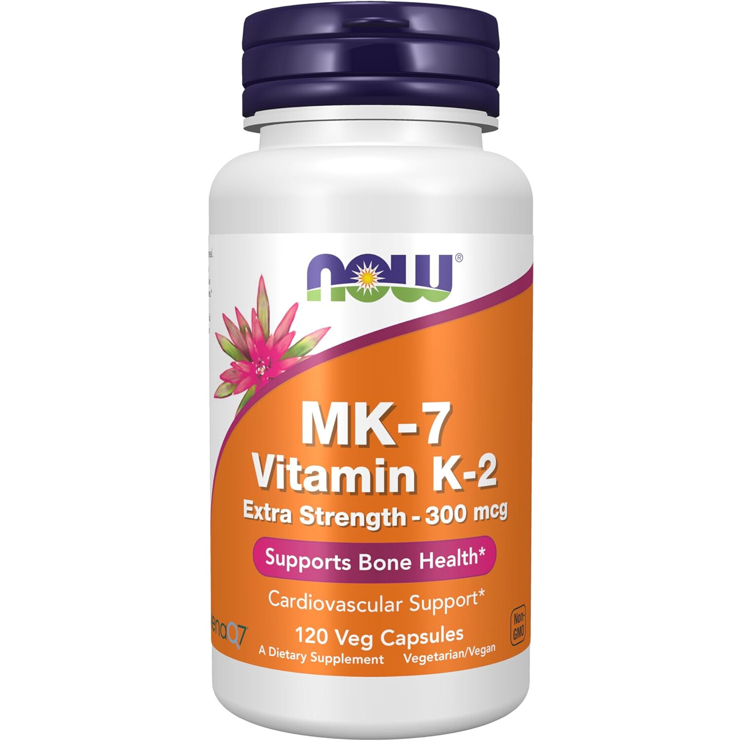 NOW MK-7, Vitamin K-2, Extra Strength 300 mcg, 120 Veg Capsules