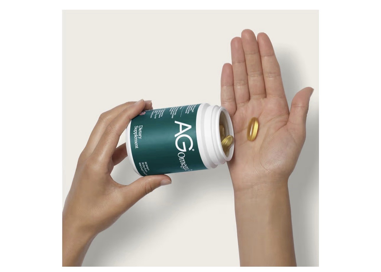 AG Omega-3 Supplement 90 Softgels Wild Caught Small Fish EPA DHA Lemon Flavor