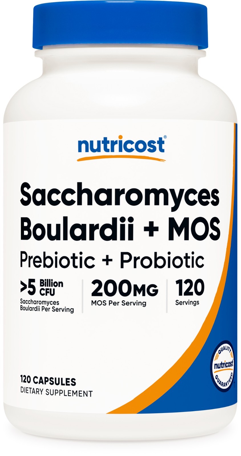Nutricost Saccharomyces Boulardii + MOS Capsules ( 5 Billion CFU) 120 Capsules