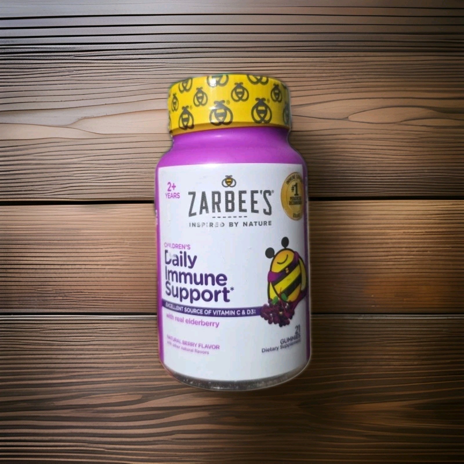 Zarbee’s Daily Immune Support Gummies for Children (Elderberry) Exp Date 06/2026
