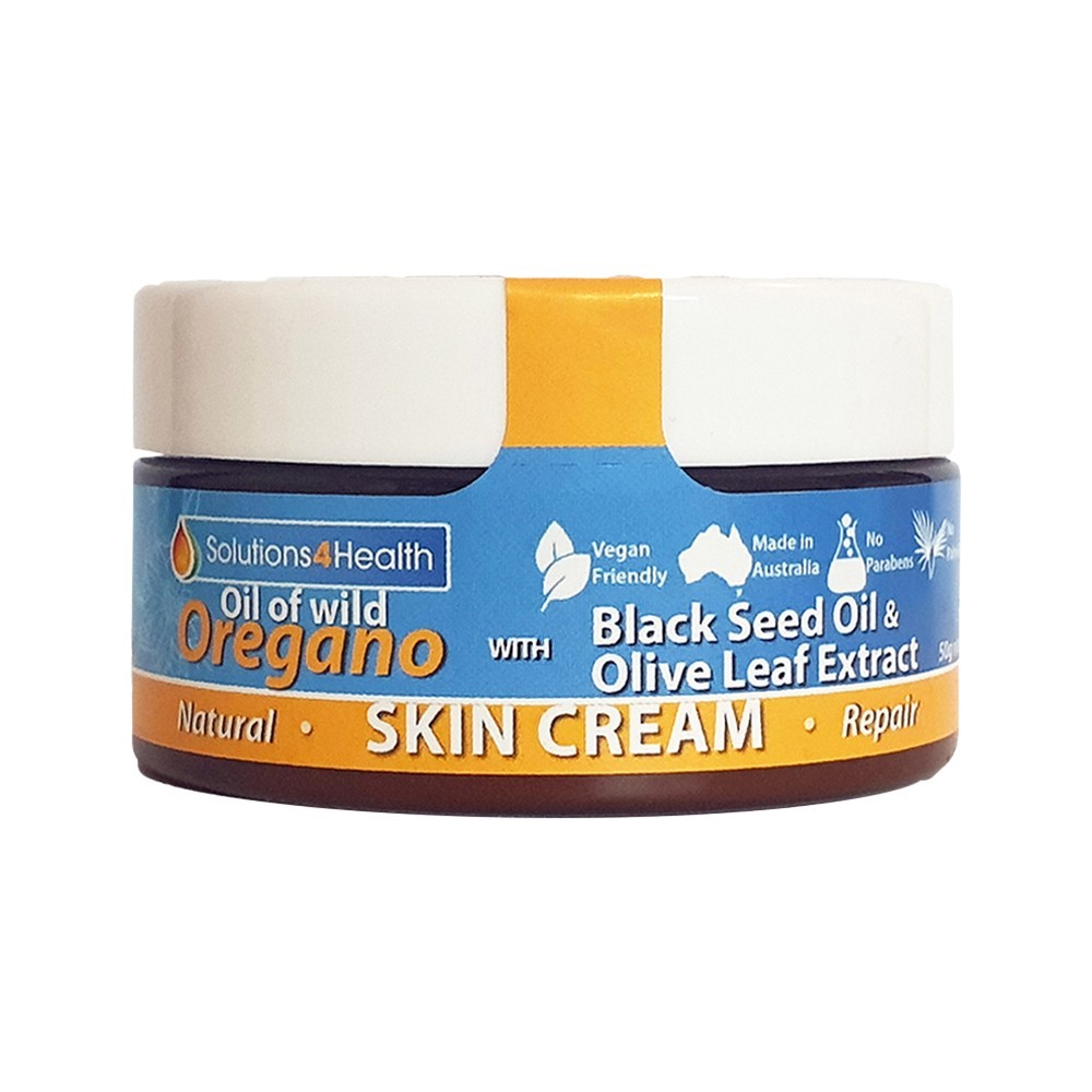 Solutions4Health Oil of Wild Oregano Skin Cream 50g Black Seed Oil & Olive Leaf