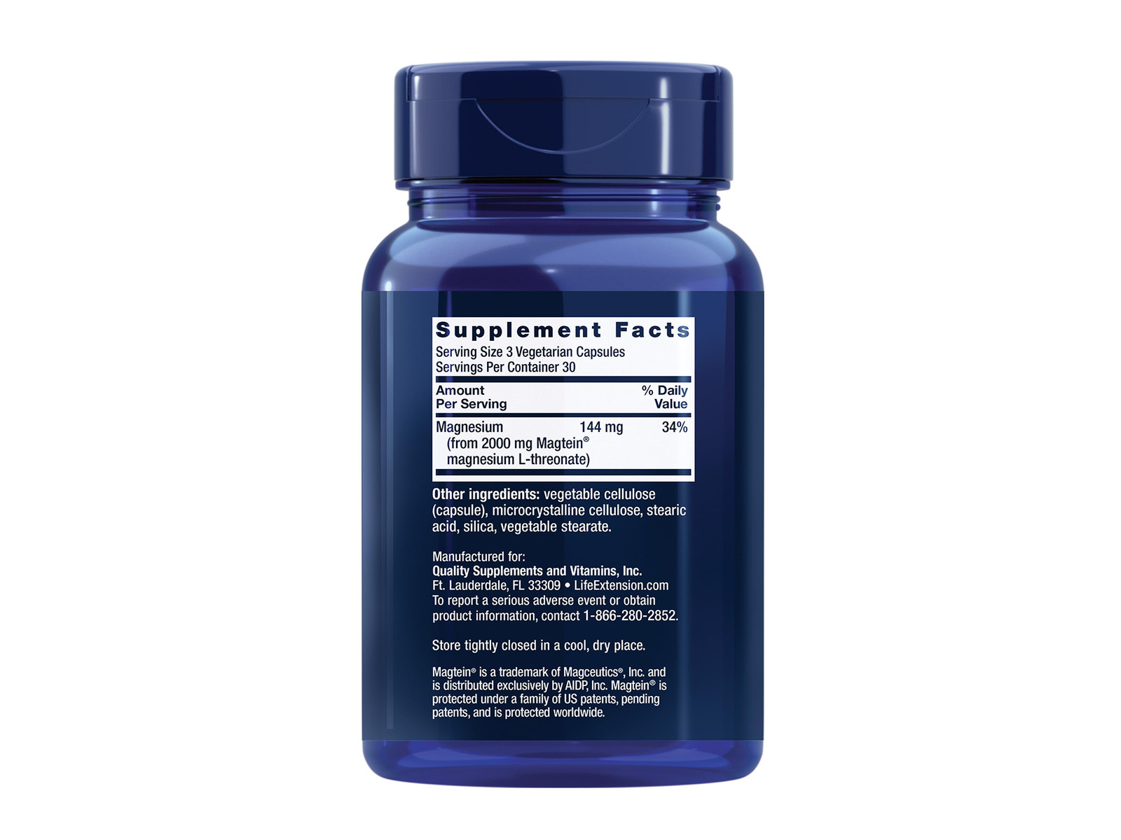 Life Extension Neuro-Mag Magnesium L-Threonate 90 Veg Capsules 48 mg Exp 06/2026