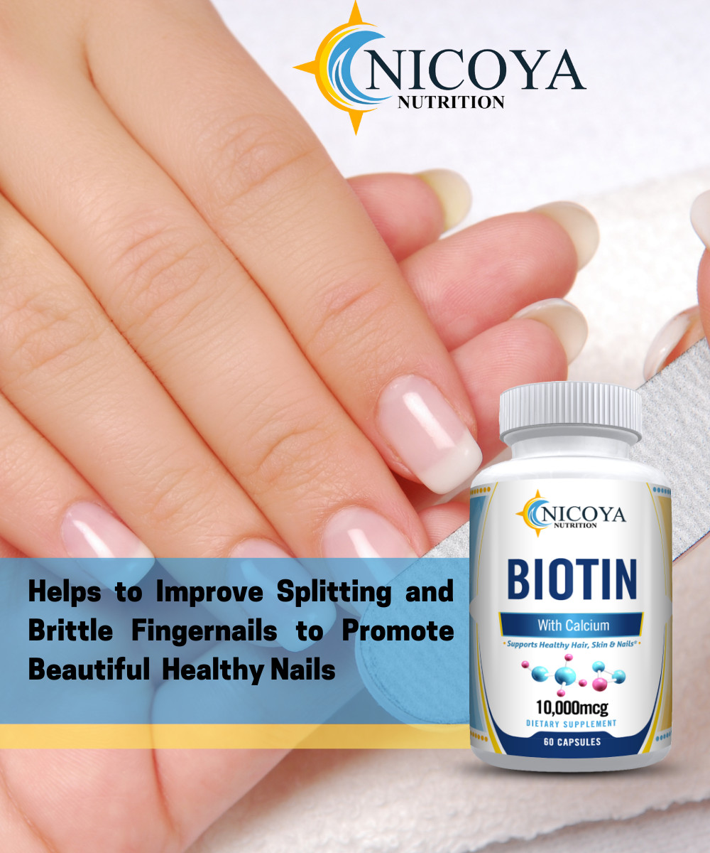 Biotin- Hair Supplement For Natural Hair & Nail Growth with Calcium 60ct