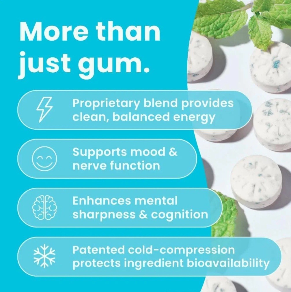 Neuro Gum Peppermint Aspartame-Free Gluten-Free 6 pack