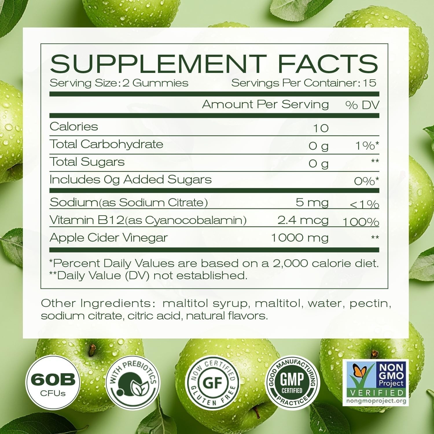 Apple Cider Vinegar Gummies Formulated to Support NormalEnergy Levels